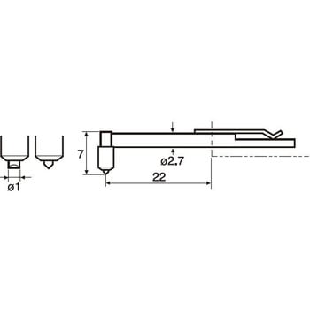 ACCRETECH可互换的粗糙度和形状测量探头（尖端半径 5&mu;m）（用于细丝和切削刃）东京精密010 2502
